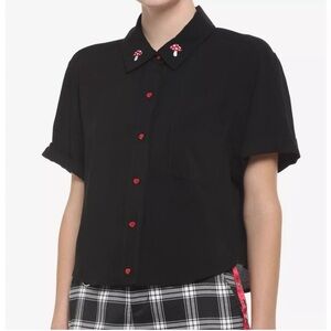 Baddie Hot topic Mushroom TRENDY Whimsigoth  NWOT Thorn Fable Shirt **2 for 20*